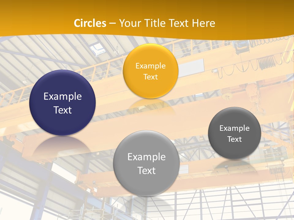 A Yellow Crane In A Warehouse Powerpoint Presentation Template PowerPoint Template