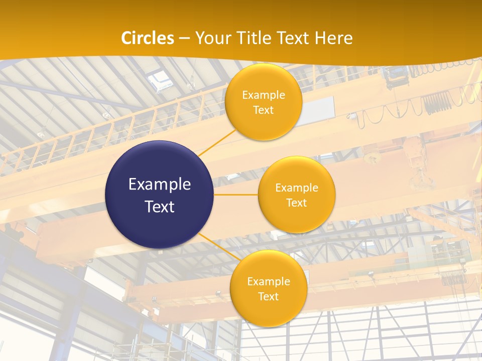 A Yellow Crane In A Warehouse Powerpoint Presentation Template PowerPoint Template