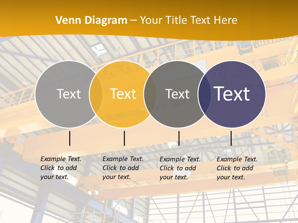 A Yellow Crane In A Warehouse Powerpoint Presentation Template PowerPoint Template