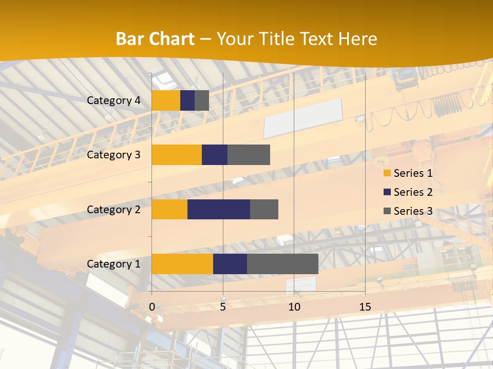 A Yellow Crane In A Warehouse Powerpoint Presentation Template PowerPoint Template
