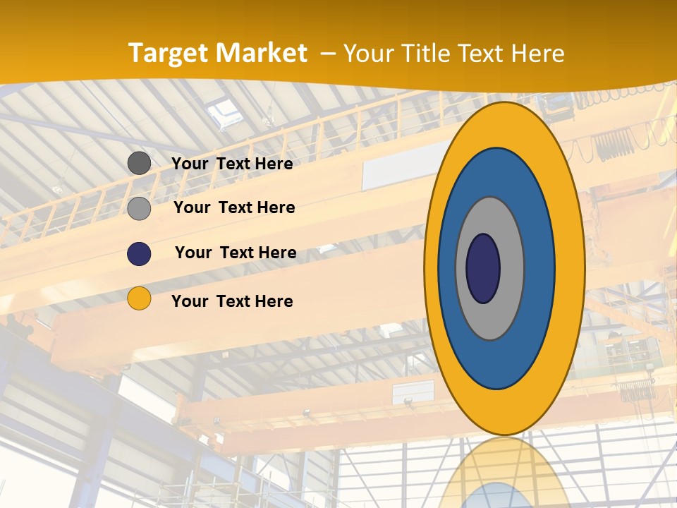 A Yellow Crane In A Warehouse Powerpoint Presentation Template PowerPoint Template
