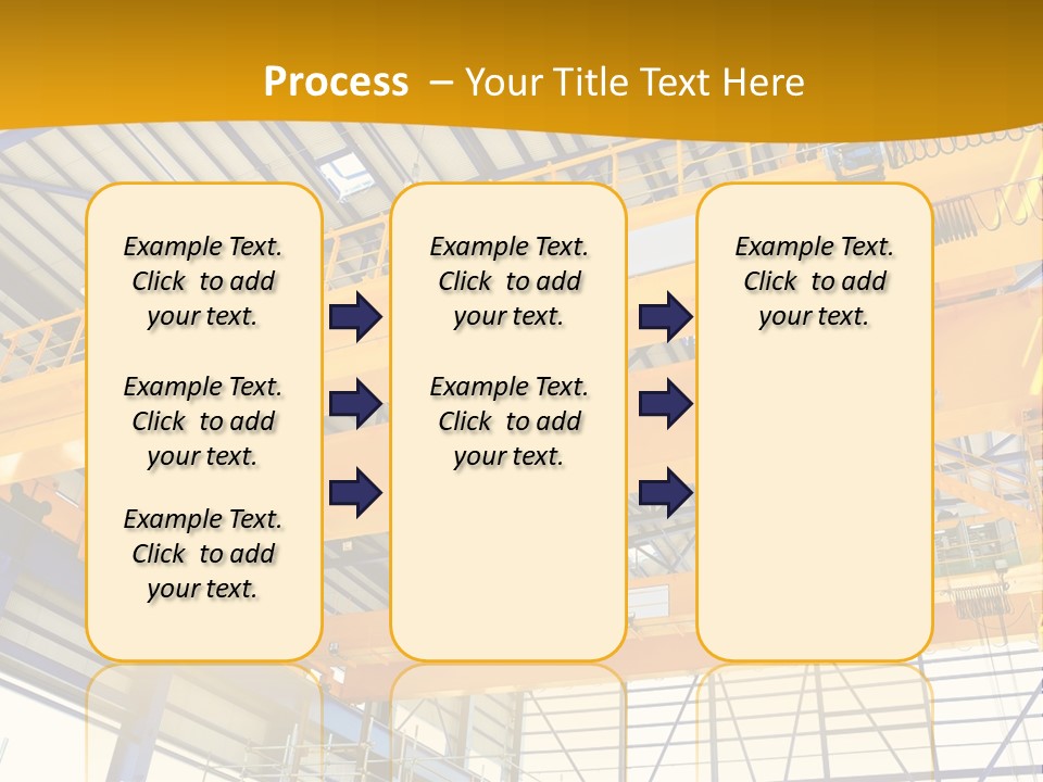 A Yellow Crane In A Warehouse Powerpoint Presentation Template PowerPoint Template