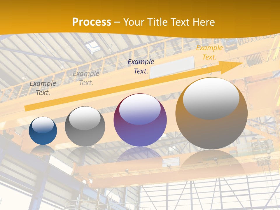 A Yellow Crane In A Warehouse Powerpoint Presentation Template PowerPoint Template