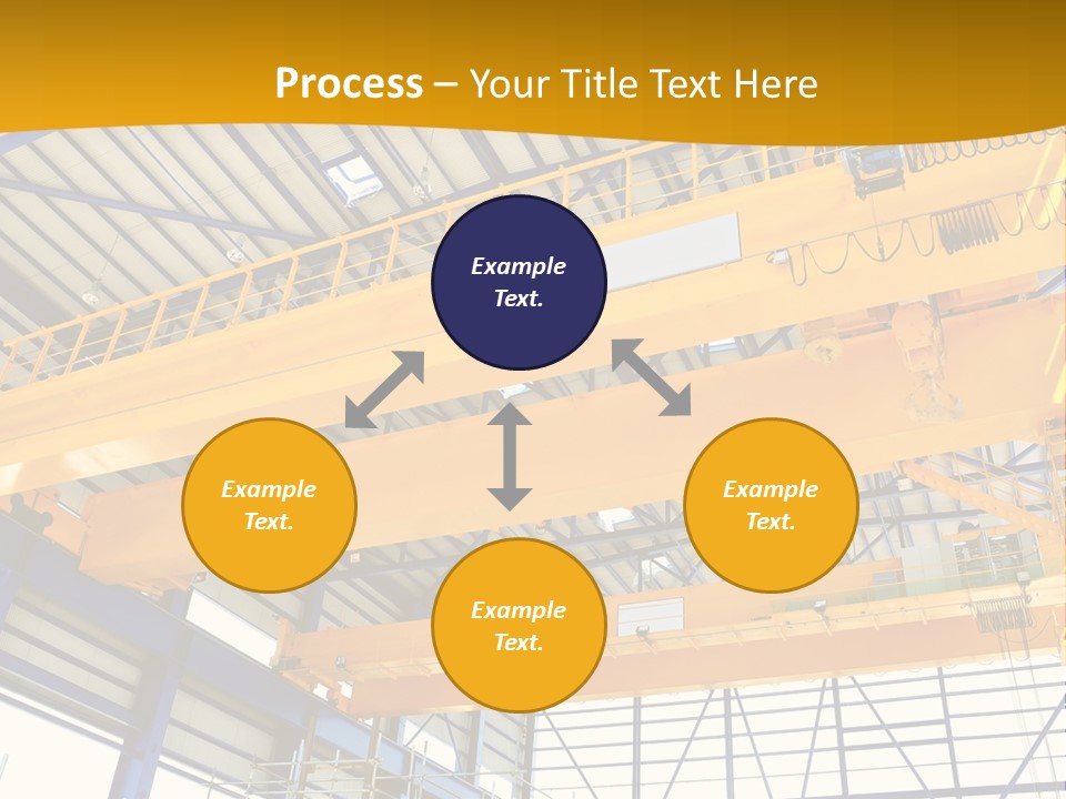 A Yellow Crane In A Warehouse Powerpoint Presentation Template PowerPoint Template