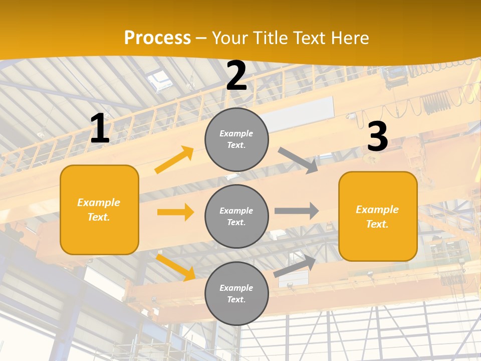 A Yellow Crane In A Warehouse Powerpoint Presentation Template PowerPoint Template