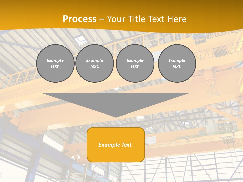 A Yellow Crane In A Warehouse Powerpoint Presentation Template PowerPoint Template