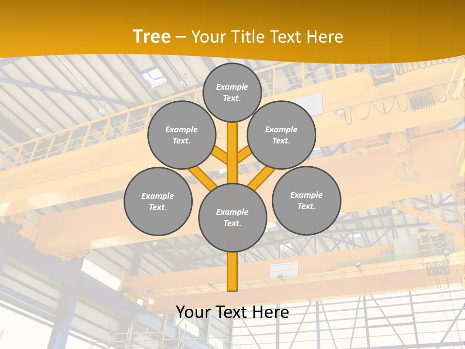 A Yellow Crane In A Warehouse Powerpoint Presentation Template PowerPoint Template