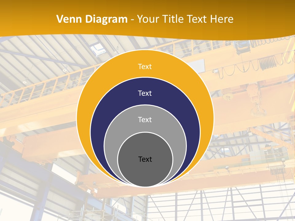 A Yellow Crane In A Warehouse Powerpoint Presentation Template PowerPoint Template