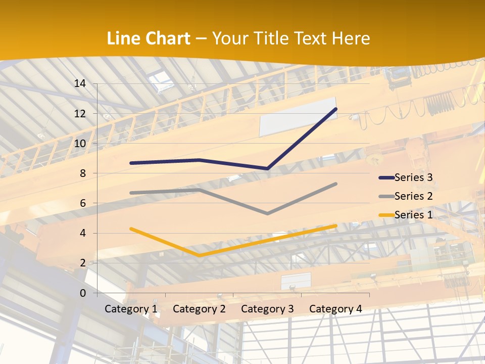 A Yellow Crane In A Warehouse Powerpoint Presentation Template PowerPoint Template