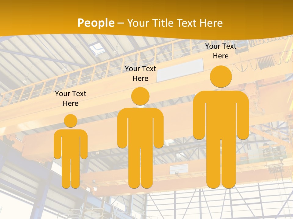 A Yellow Crane In A Warehouse Powerpoint Presentation Template PowerPoint Template