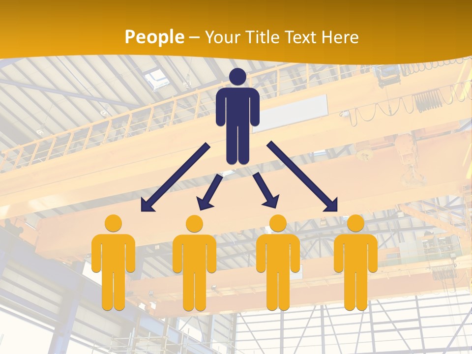 A Yellow Crane In A Warehouse Powerpoint Presentation Template PowerPoint Template