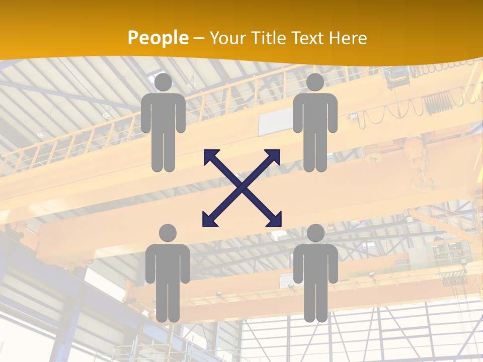 A Yellow Crane In A Warehouse Powerpoint Presentation Template PowerPoint Template