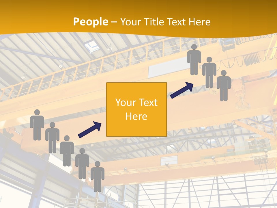 A Yellow Crane In A Warehouse Powerpoint Presentation Template PowerPoint Template