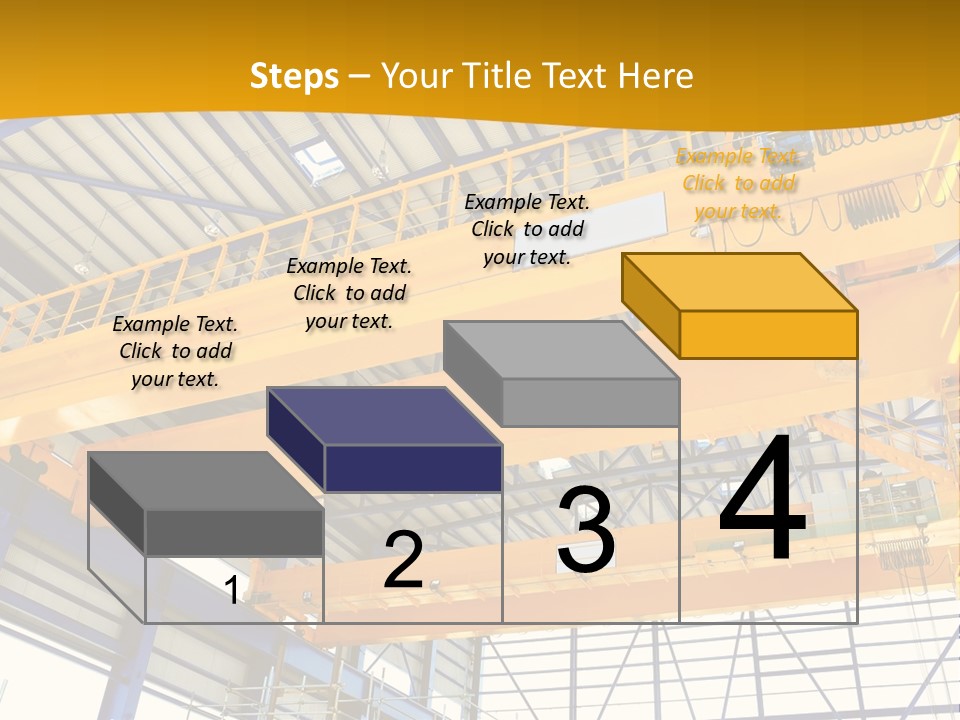 A Yellow Crane In A Warehouse Powerpoint Presentation Template PowerPoint Template