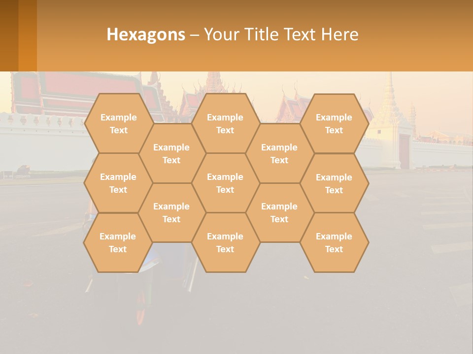A Tuk Tuk Is Parked In Front Of A Building PowerPoint Template