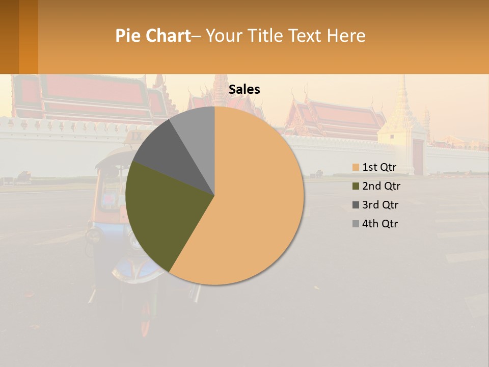 A Tuk Tuk Is Parked In Front Of A Building PowerPoint Template