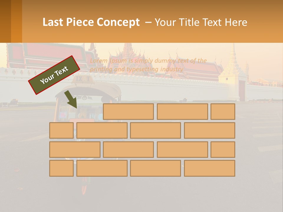 A Tuk Tuk Is Parked In Front Of A Building PowerPoint Template