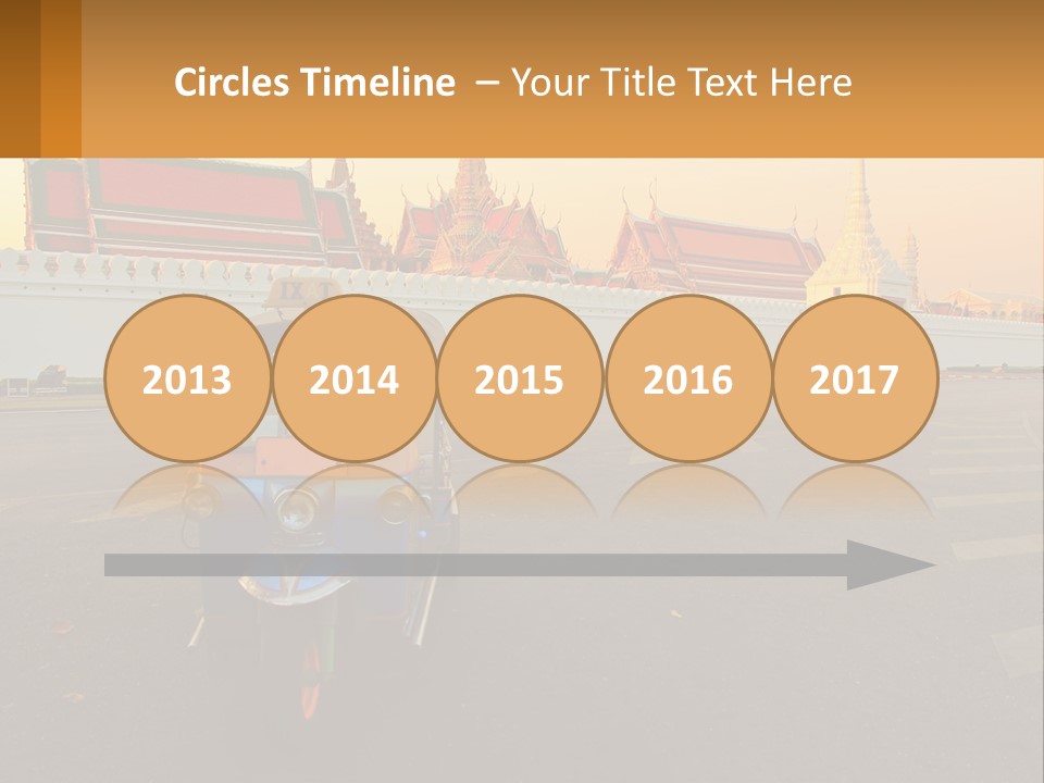 A Tuk Tuk Is Parked In Front Of A Building PowerPoint Template