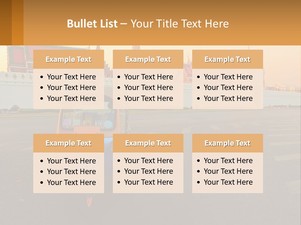 A Tuk Tuk Is Parked In Front Of A Building PowerPoint Template