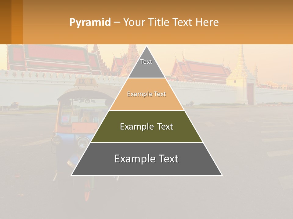 A Tuk Tuk Is Parked In Front Of A Building PowerPoint Template