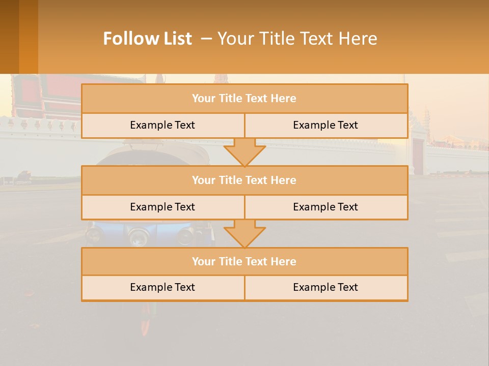 A Tuk Tuk Is Parked In Front Of A Building PowerPoint Template