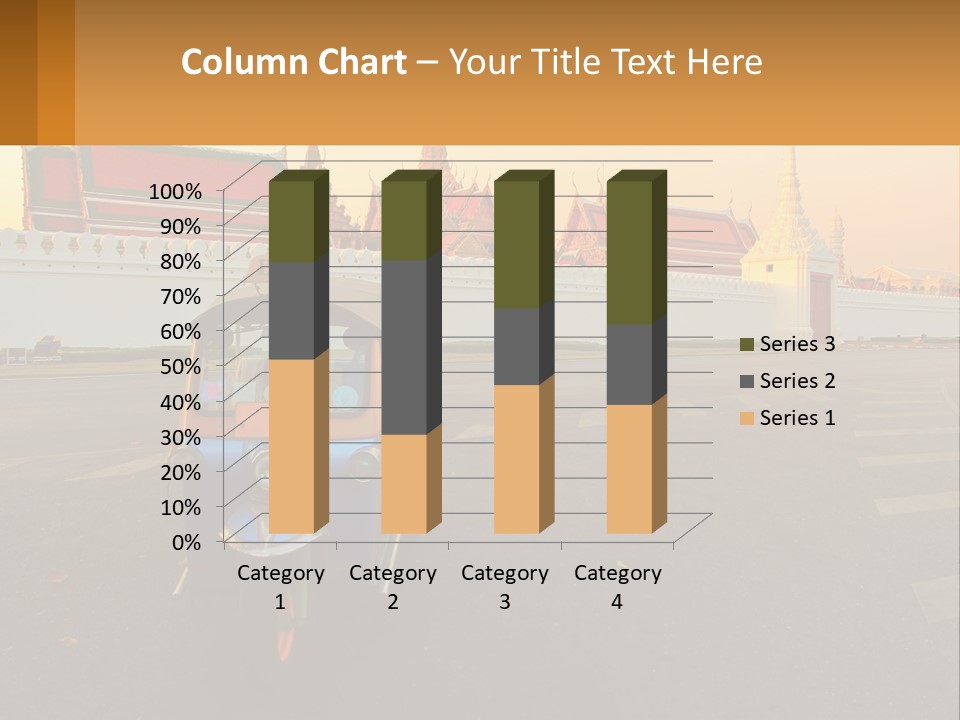 A Tuk Tuk Is Parked In Front Of A Building PowerPoint Template