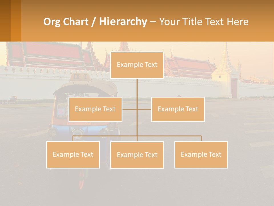 A Tuk Tuk Is Parked In Front Of A Building PowerPoint Template