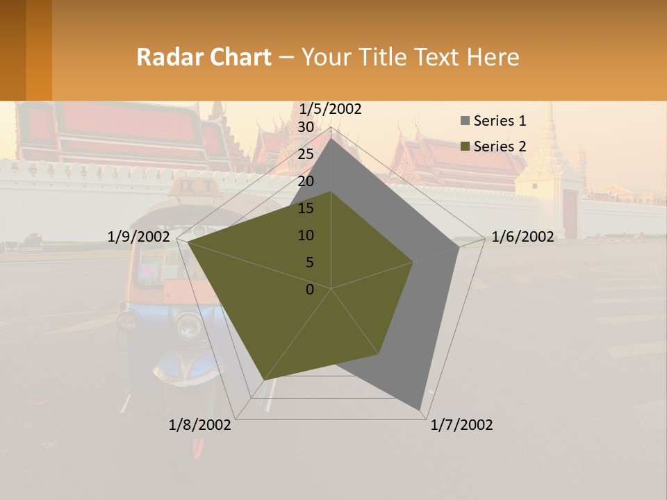 A Tuk Tuk Is Parked In Front Of A Building PowerPoint Template