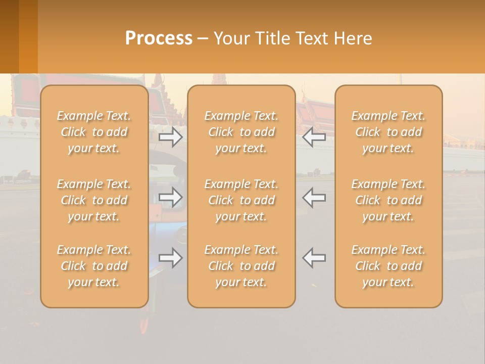 A Tuk Tuk Is Parked In Front Of A Building PowerPoint Template