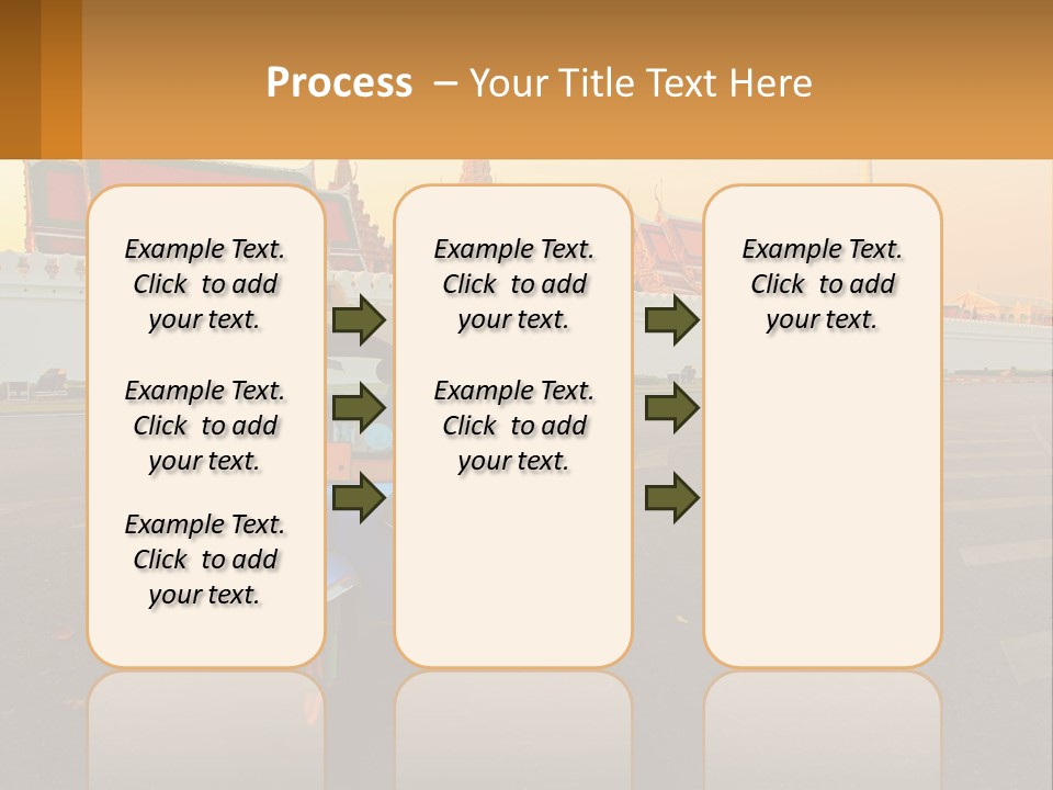 A Tuk Tuk Is Parked In Front Of A Building PowerPoint Template