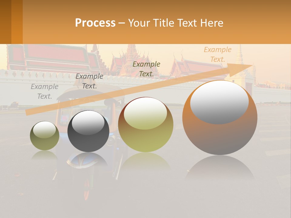 A Tuk Tuk Is Parked In Front Of A Building PowerPoint Template