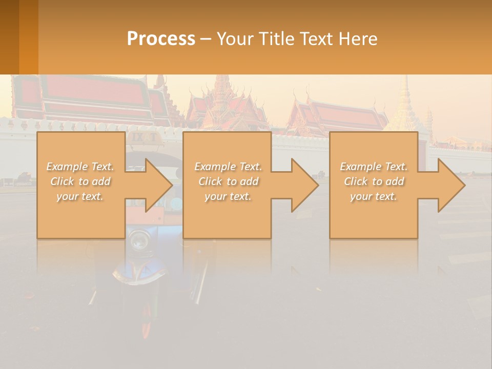A Tuk Tuk Is Parked In Front Of A Building PowerPoint Template