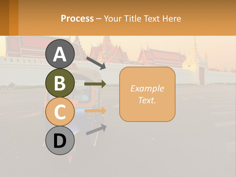 A Tuk Tuk Is Parked In Front Of A Building PowerPoint Template