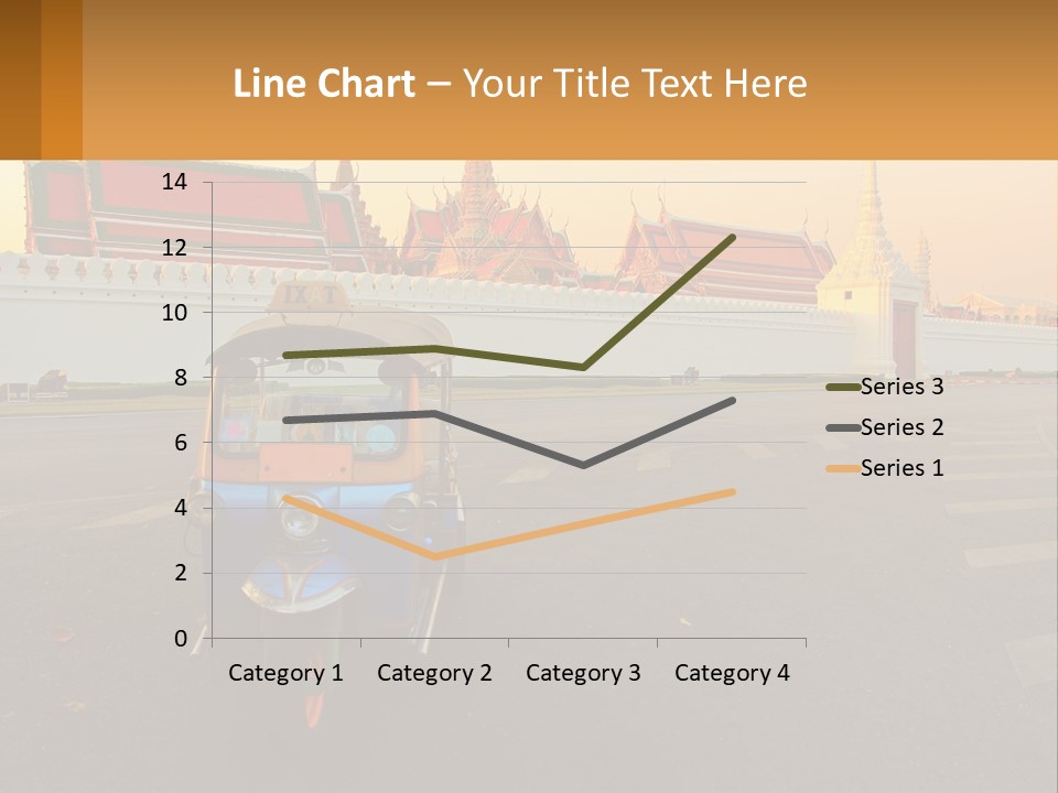 A Tuk Tuk Is Parked In Front Of A Building PowerPoint Template