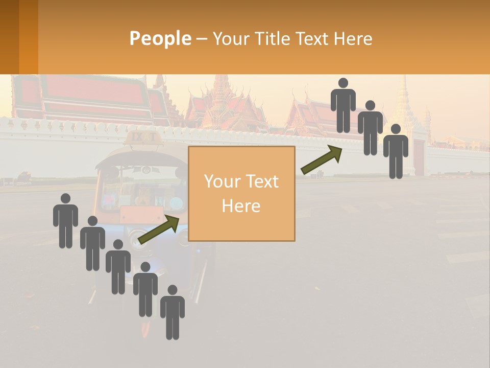 A Tuk Tuk Is Parked In Front Of A Building PowerPoint Template