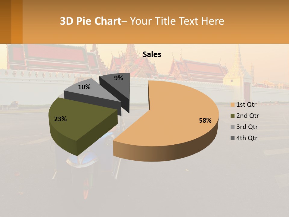 A Tuk Tuk Is Parked In Front Of A Building PowerPoint Template