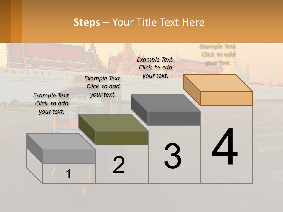 A Tuk Tuk Is Parked In Front Of A Building PowerPoint Template