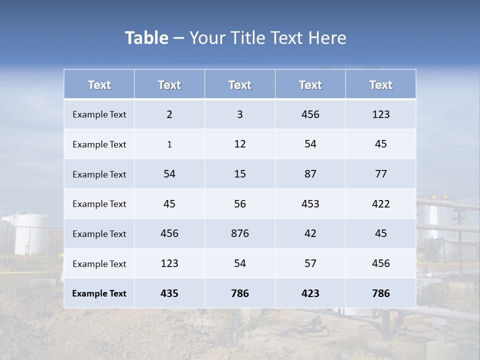 A Power Plant With Pipes And Valves On A Cloudy Day PowerPoint Template