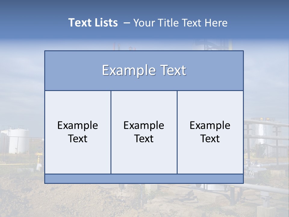 A Power Plant With Pipes And Valves On A Cloudy Day PowerPoint Template