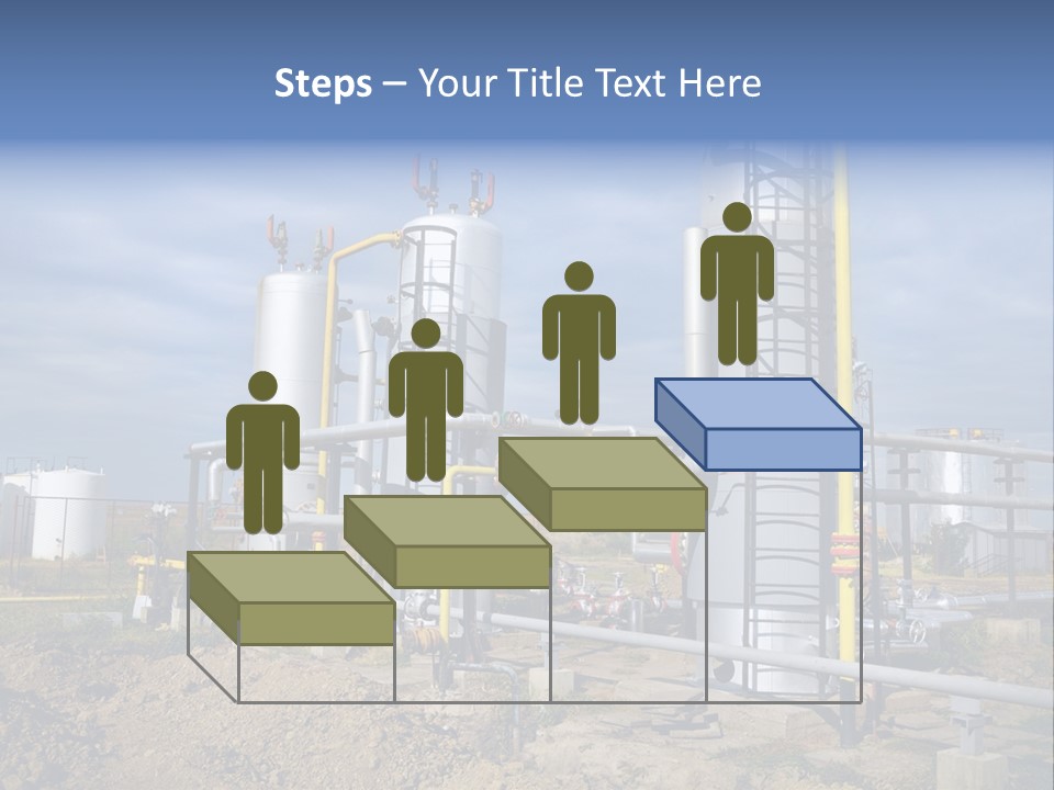 A Power Plant With Pipes And Valves On A Cloudy Day PowerPoint Template