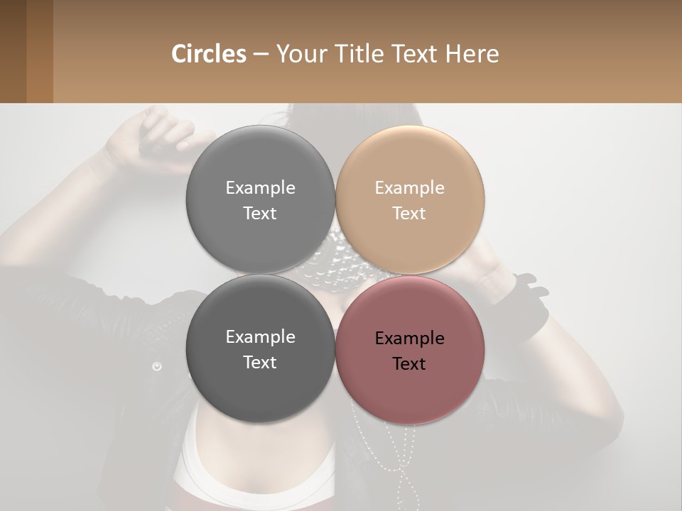 A Woman In A Leather Jacket With A Mask On Her Face PowerPoint Template