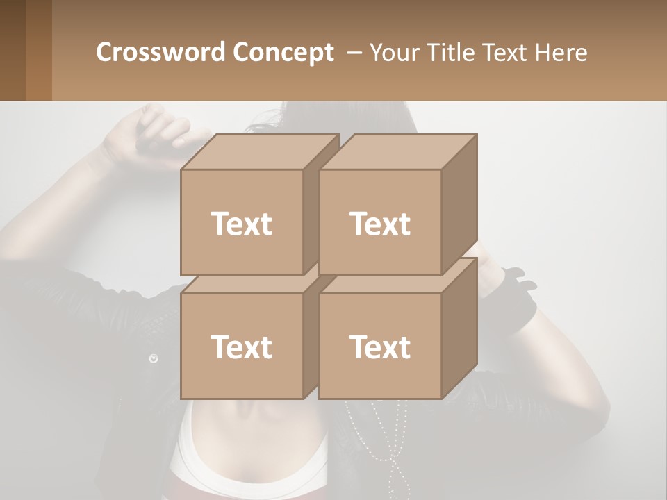 A Woman In A Leather Jacket With A Mask On Her Face PowerPoint Template