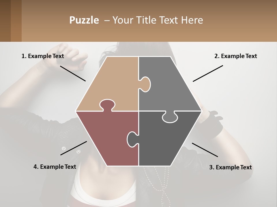 A Woman In A Leather Jacket With A Mask On Her Face PowerPoint Template