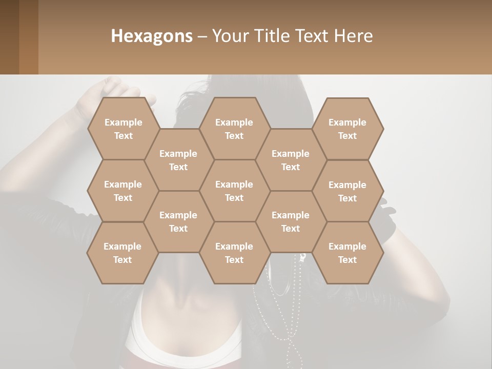 A Woman In A Leather Jacket With A Mask On Her Face PowerPoint Template