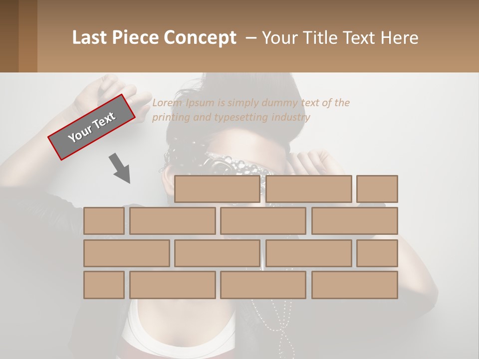 A Woman In A Leather Jacket With A Mask On Her Face PowerPoint Template