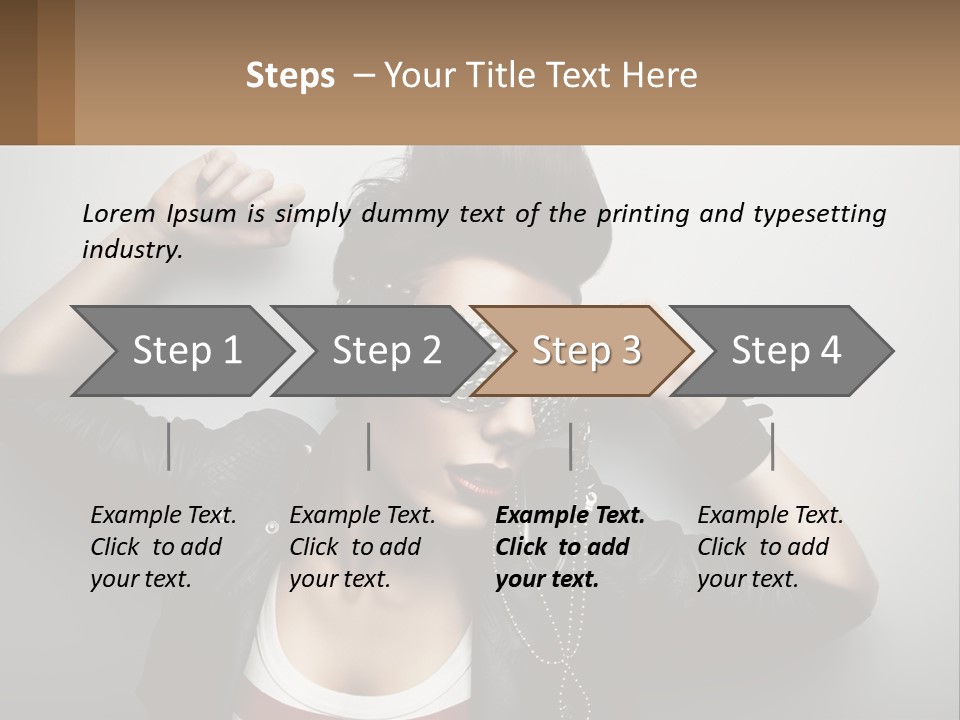 A Woman In A Leather Jacket With A Mask On Her Face PowerPoint Template