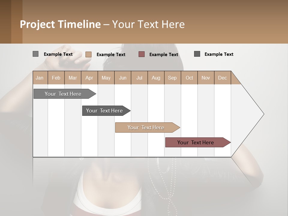 A Woman In A Leather Jacket With A Mask On Her Face PowerPoint Template