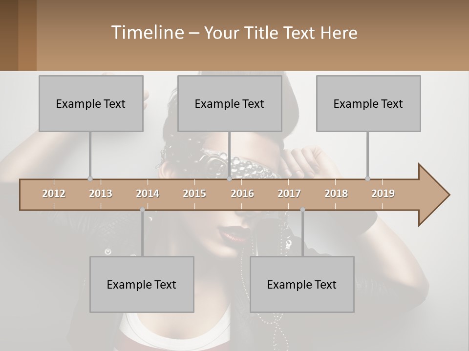 A Woman In A Leather Jacket With A Mask On Her Face PowerPoint Template