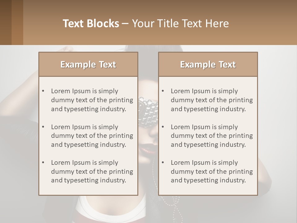 A Woman In A Leather Jacket With A Mask On Her Face PowerPoint Template