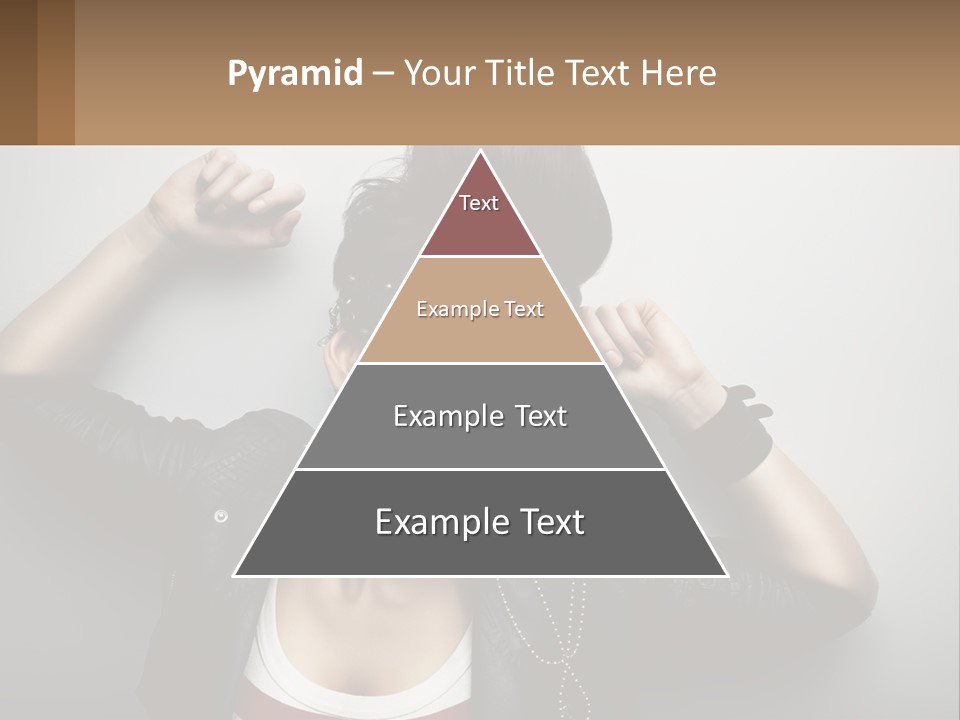 A Woman In A Leather Jacket With A Mask On Her Face PowerPoint Template